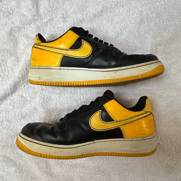 Nike Air Force 1 Yellow and Black Men’s size 9 - Picture 2 of 7